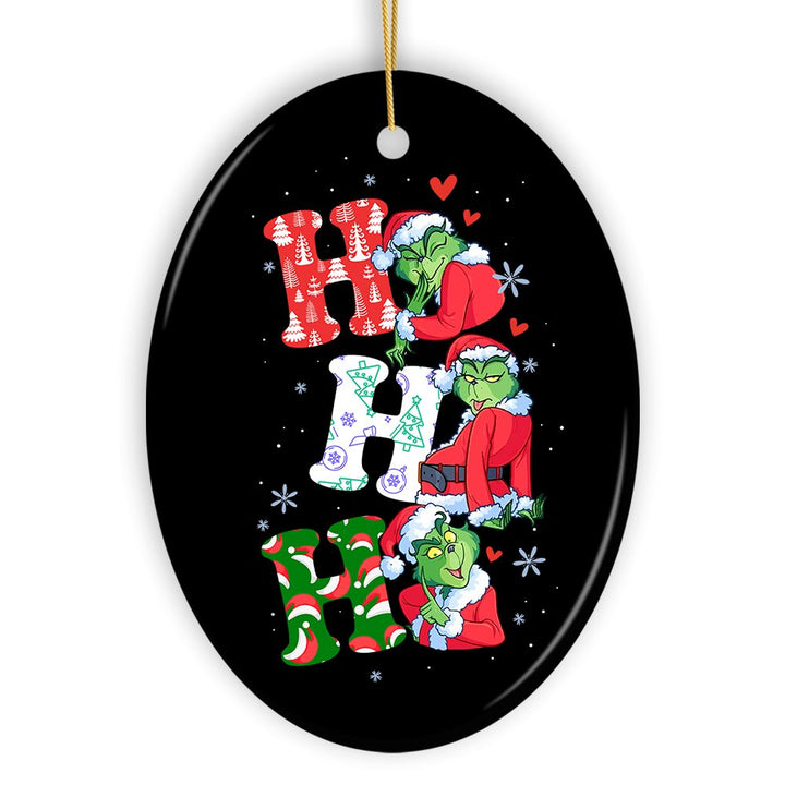 Ho Ho Ho Christmas Ornament Ceramic Ornament OrnamentallyYou 