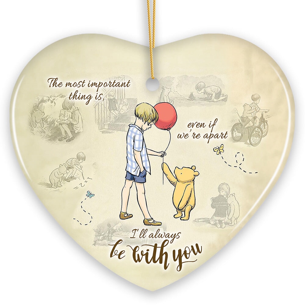 I'll Always be with You Ornament, Comforting Pooh Bear Christmas Gift and Keepsake Ceramic Ornament OrnamentallyYou 