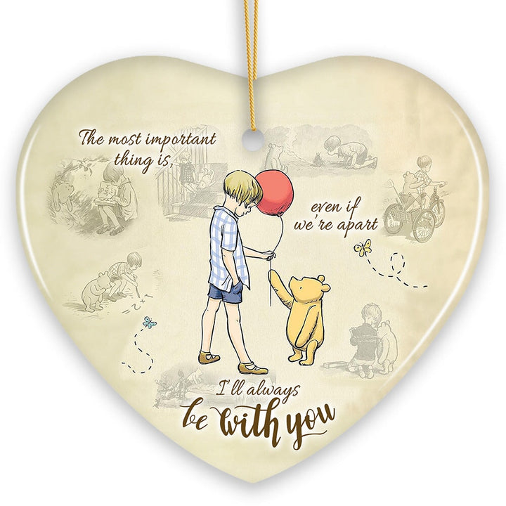 I'll Always be with You Ornament, Comforting Pooh Bear Christmas Gift and Keepsake Ceramic Ornament OrnamentallyYou 