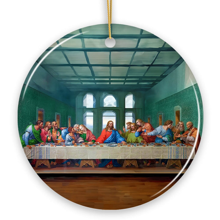 Leonardo da Vinci The Last Supper Ceramic Ornament, Famous Painting Christmas Decoration Souvenir Ceramic Ornament OrnamentallyYou 