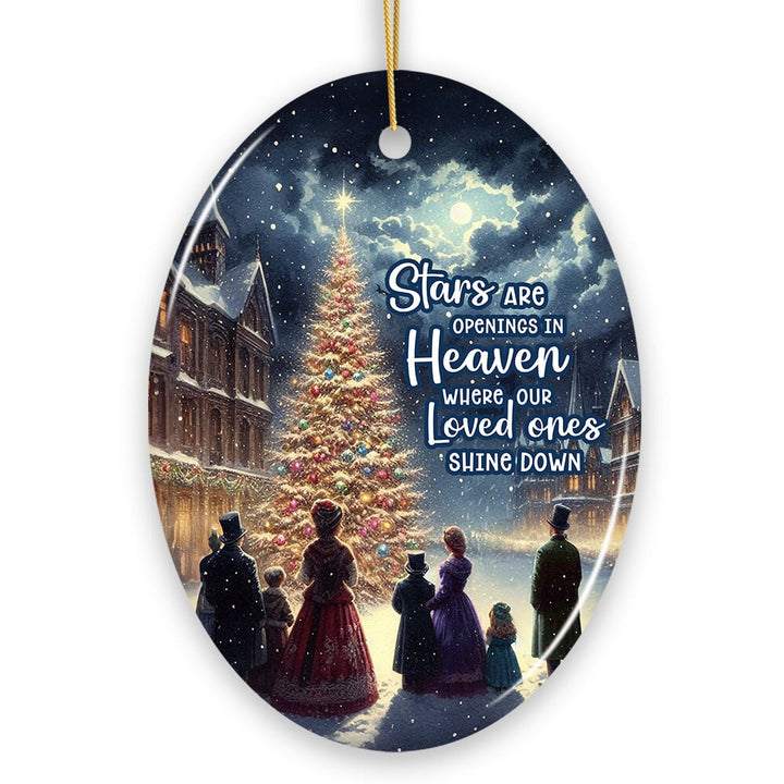 Stars are Openings in Heaven Ornament, Victorian Christmas Remembrance Keepsake Ceramic Ornament OrnamentallyYou 