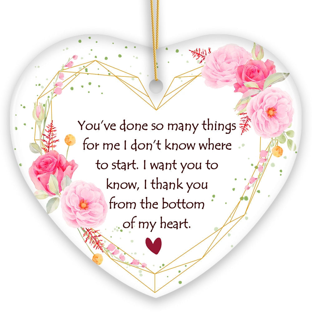 Thank You From The Bottom of My Heart, Christmas Gift| OrnamentallyYou
