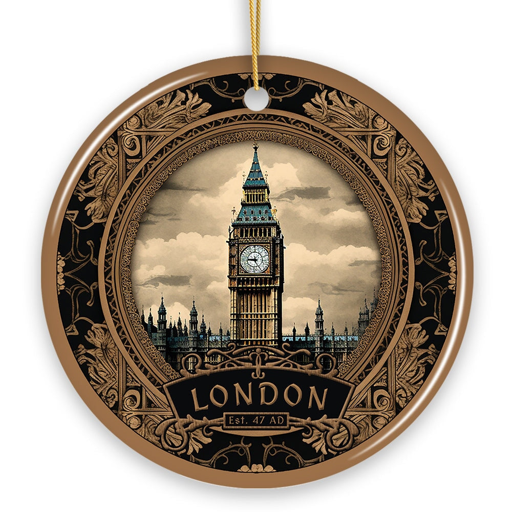 Vintage Victorian Style Big Ben Ornament, London Traveler Souvenir Ceramic Ornament OrnamentallyYou 