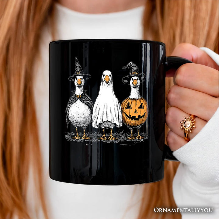 Haunting Honkers Goose Personalized Mug, Funny Halloween Costumes Gift with Custom Name Personalized Ceramic Mug OrnamentallyYou 