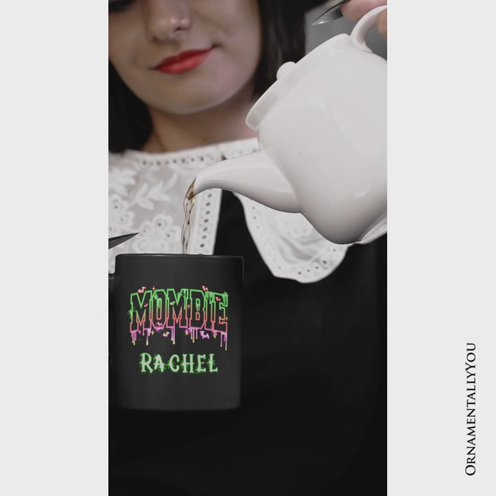 Mombie Halloween Personalized Mug, Funny Gift with Custom Name for Spooky Moms