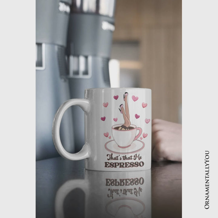 That’s That Me Expresso Vibe Personalized Mug, Retro Girls Valentine and Galentine Gift With Custom Name