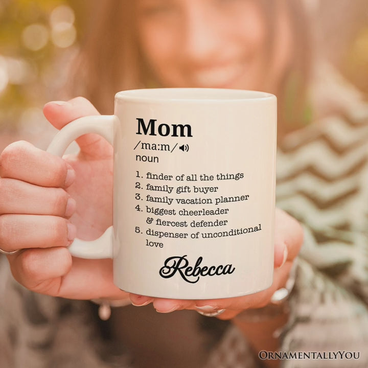 Personalized Mom Definition Mug, Funny Mothers Day Gift with Custom Name