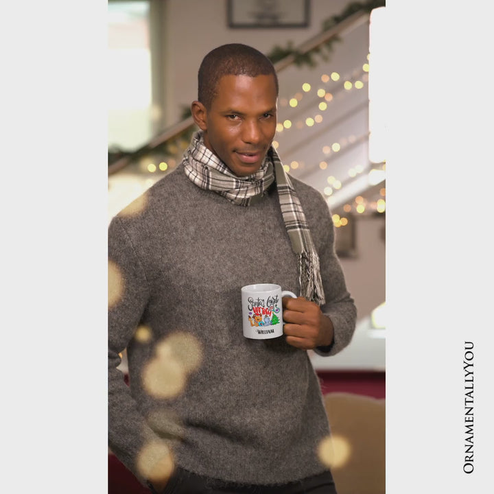 Santa’s Favorite Vet Tech Christmas Personalized Mug, Appreciation Gift for Veterinary Technician with Custom Name