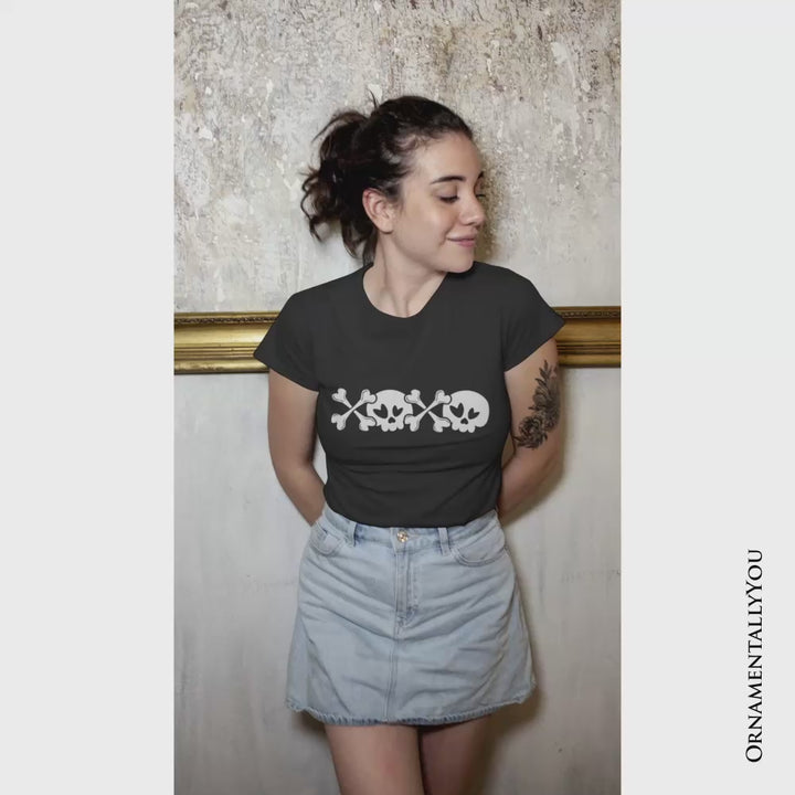 XOXO Skulls Anti-Valentine T-Shirt, Sarcastic Skeletons Love Tee