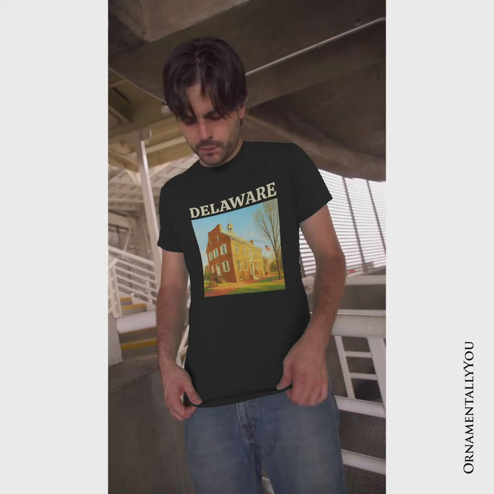 Historic Delaware Old State House T-Shirt, Colonial Landmark Tee and Mid-Atlantic Souvenir
