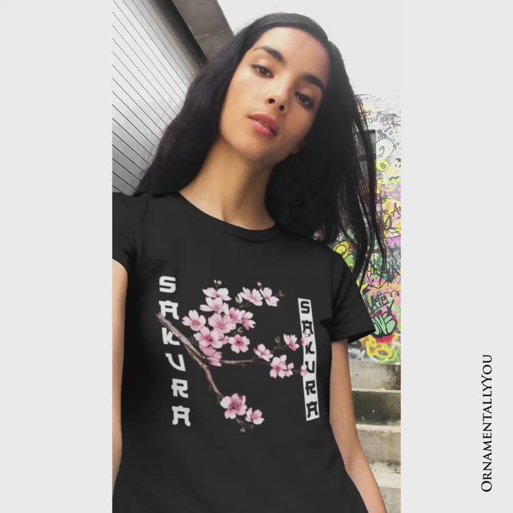 Sakura Cherry Blossom T-Shirt, Vintage Japanese Spring Floral Tee