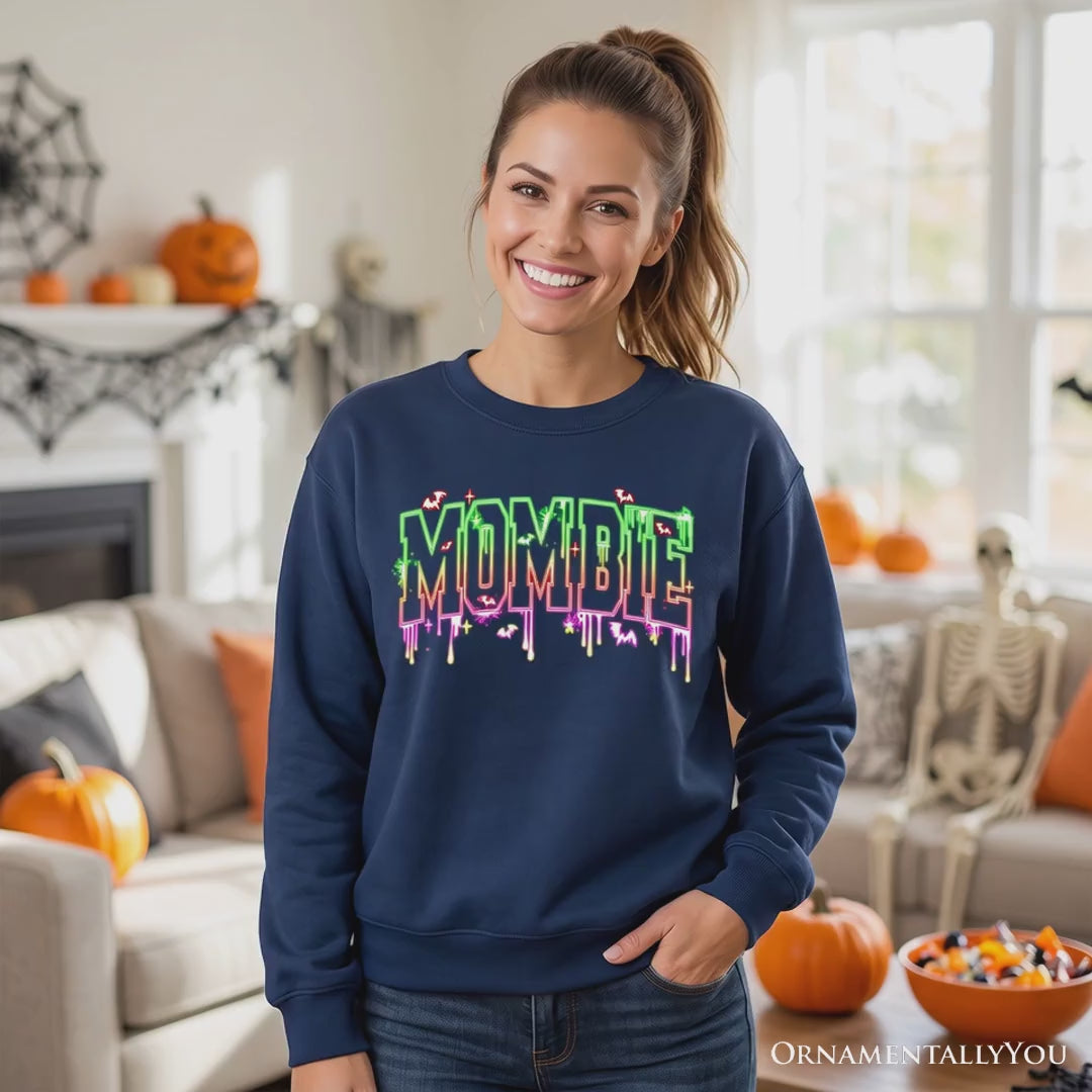 Mombie Halloween Sweatshirt, Funny Sweater for Spooky Moms