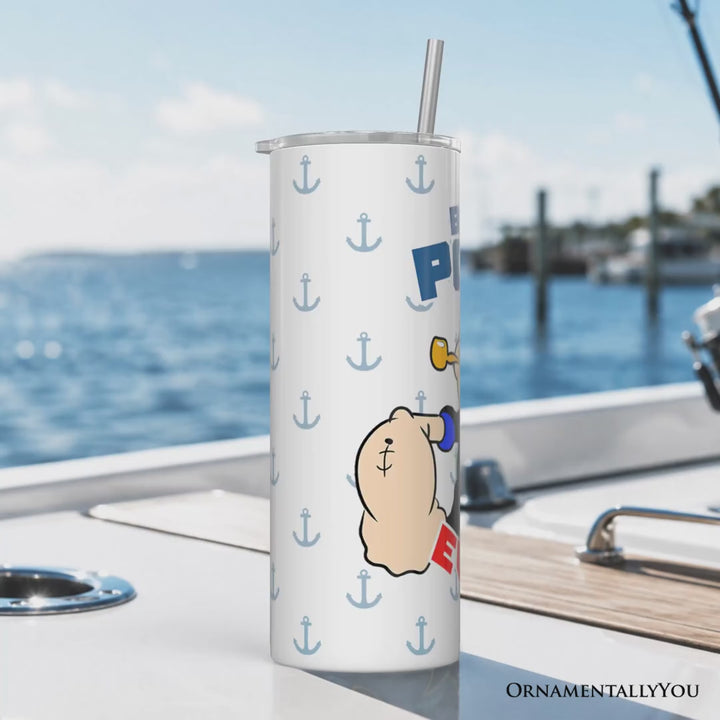 Best Pops Ever 20oz Personalized Tumbler With Lid and Stainless Steel Straw, Classic Popeye the Sailorman Dad Gift Cup