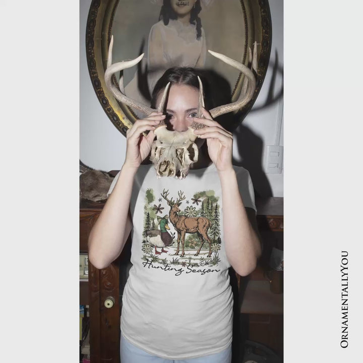 Coquette Hunting Season T-Shirt, Rustic Wildlife Hunter Tee
