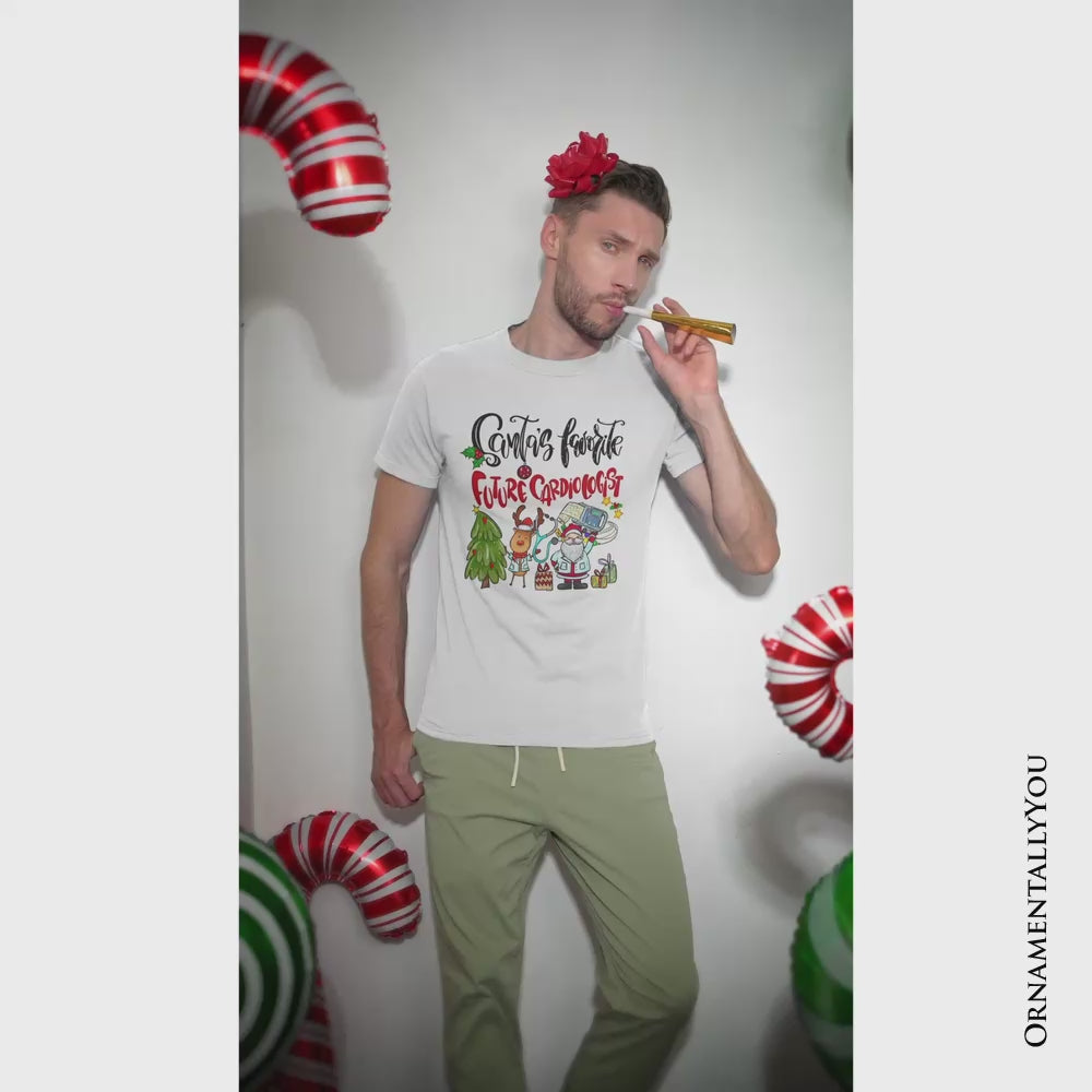 Santa's Favorite Future Cardiologist T-Shirt, Merry Christmas Cardiac Tee