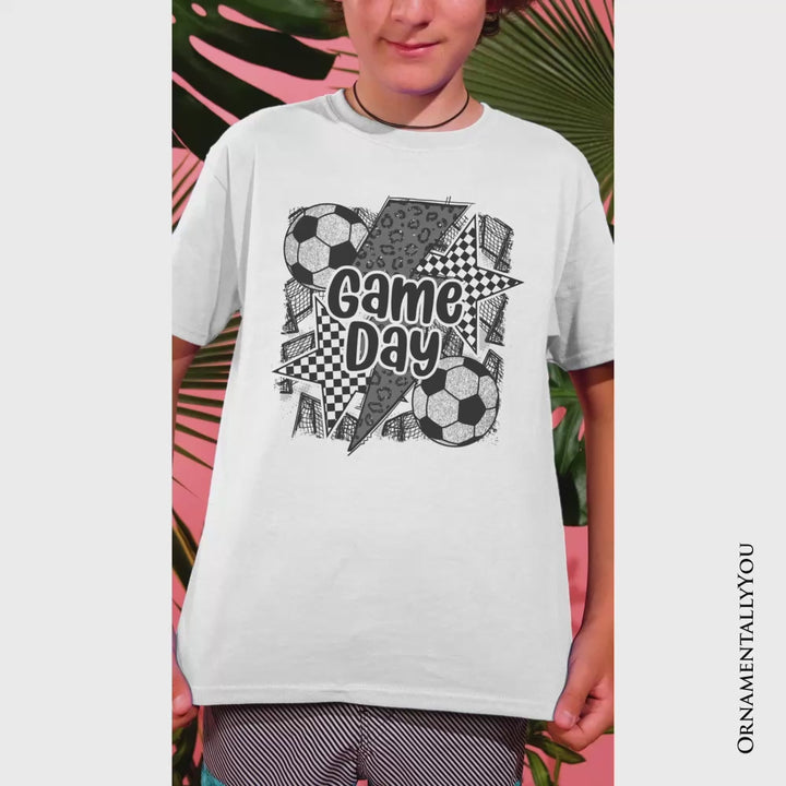 Kids Soccer Game Day T-Shirt, Coquette Sports Youth Tee