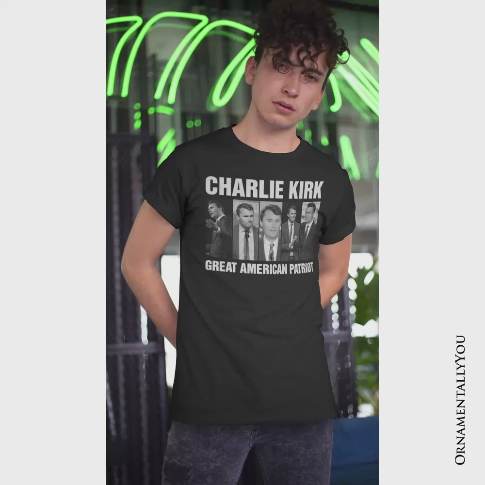 Charlie Kirk the Great American Patriot T-Shirt, Vintage Memorial Tee Gift