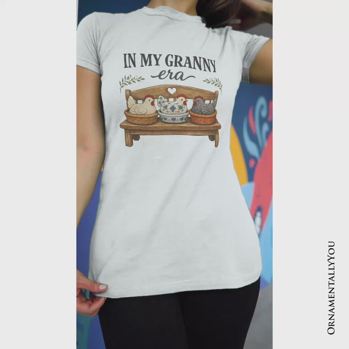 In My Granny Era Chicken Vintage T-Shirt, Cozy Farmhouse Country Grandma Tee