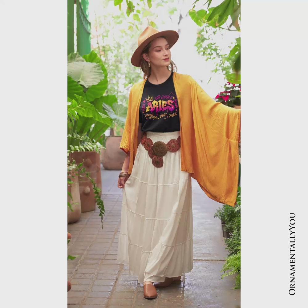 Aries Graffiti Zodiac T-Shirt, Street Style Astrology Horoscope Tee