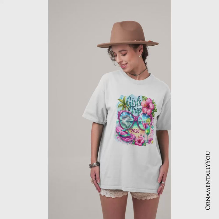 Cruise Girls Trip 2026 T-Shirt, Vacation Tropical Tee