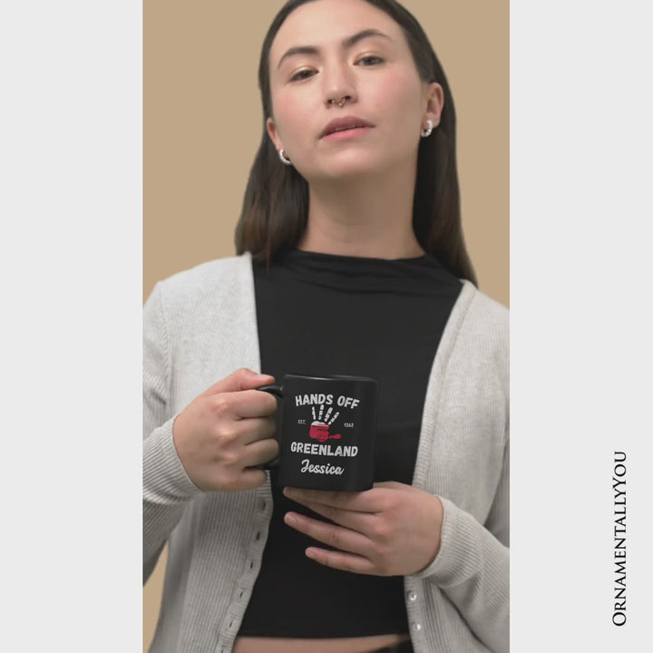 Hands Off Greenland Personalized Mug