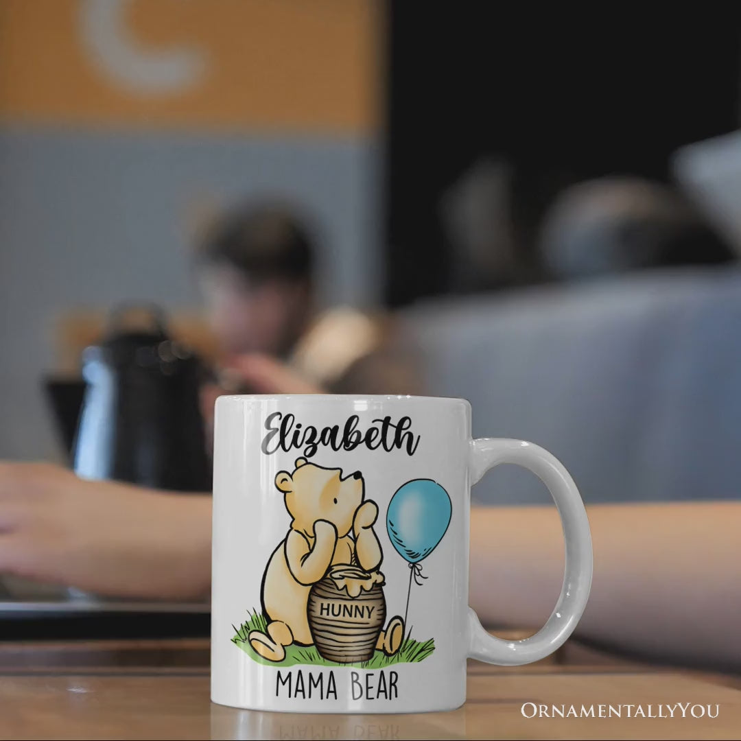 Charming Mama Bear Personalized Mug, Cute Mother's Days Gift with Custom Name