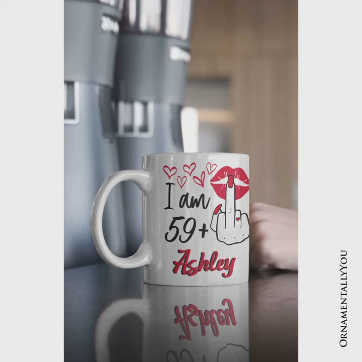 50 Birthday Personalized Mug For Women, 49 Plus Sarcastic Gift With Custom Name