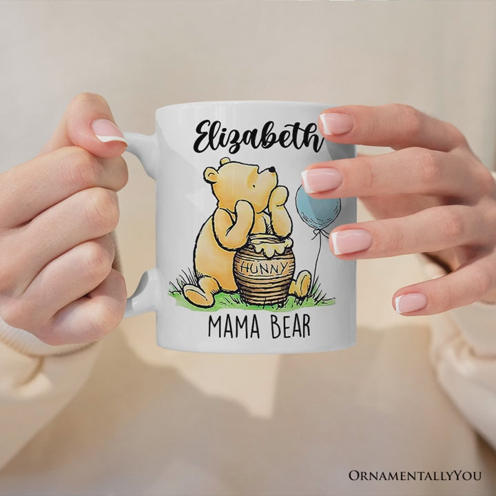 Charming Mama Bear Personalized Mug, Cute Mother's Days Gift with Custom Name