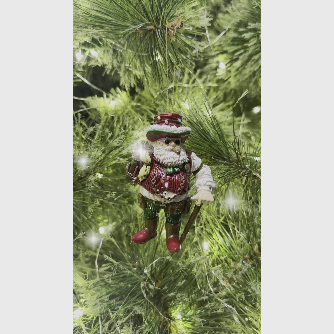 Steampunk Santa the Jolly Inventor Ornament, Victorian Christmas Decor