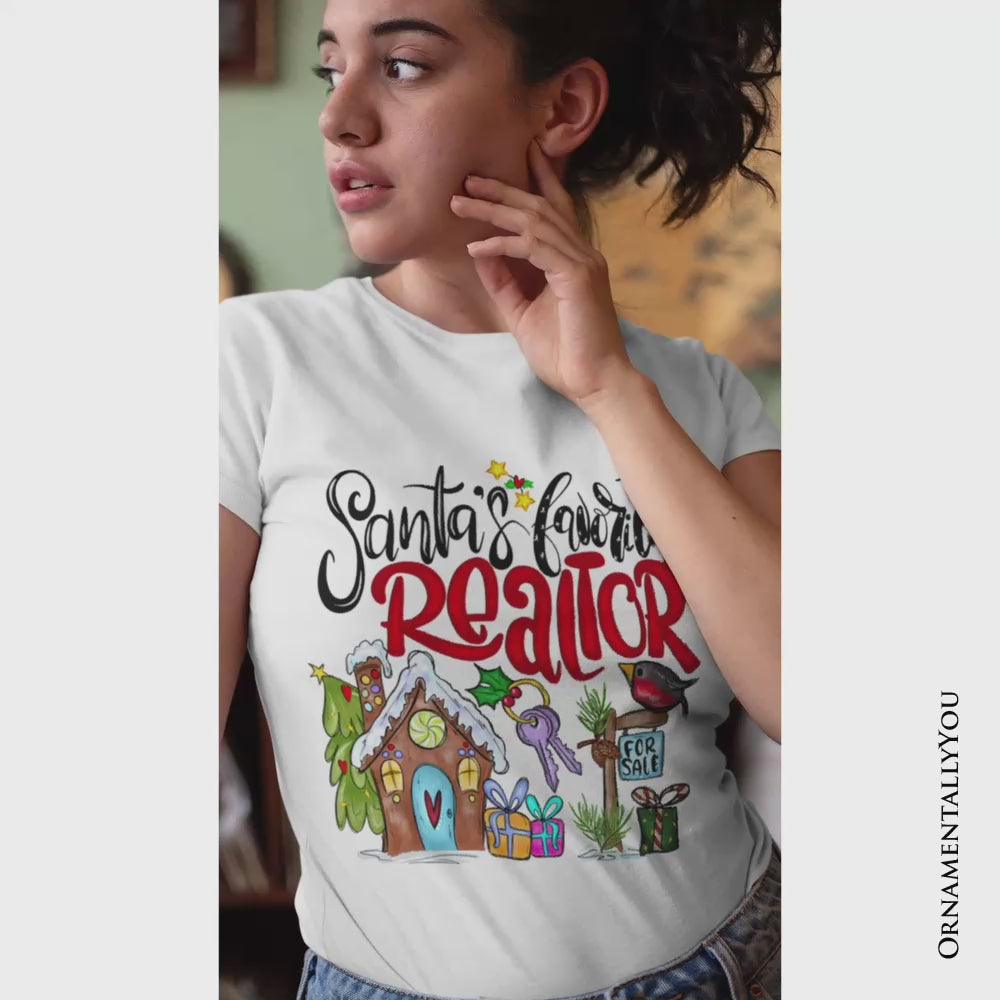 Santa’s Favorite Realtor T-Shirt, Merry Christmas Home Tee