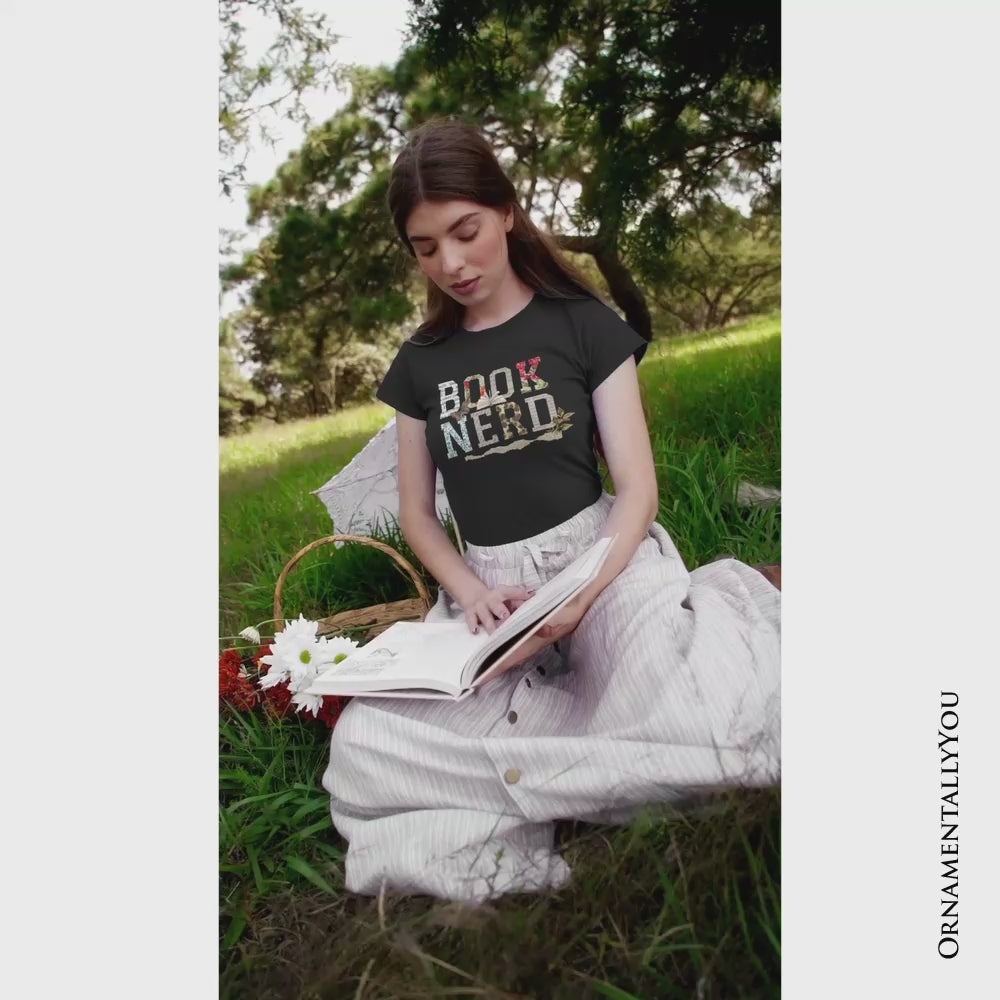 Book Nerd Collage Retro T-Shirt, Bookish Booktok Librarian Tee