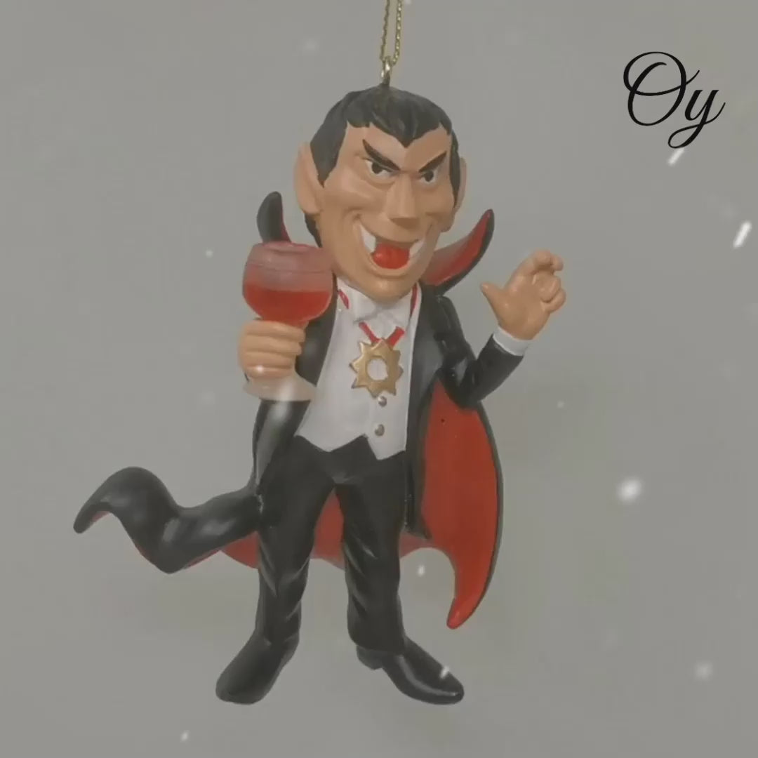 Dracula Vampire Christmas Ornament, Resin Halloween Decoration