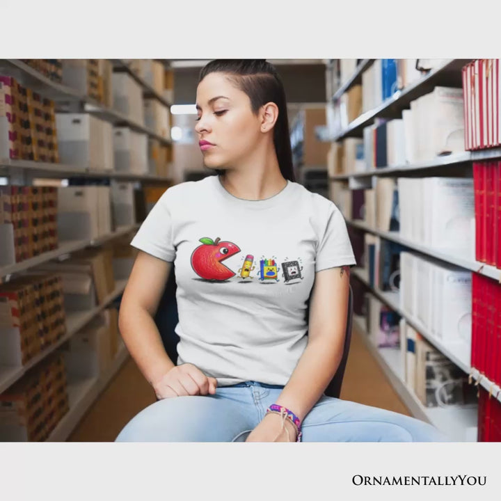 Funny Apple 1st Day of School T-Shirt, Tee for Teachers