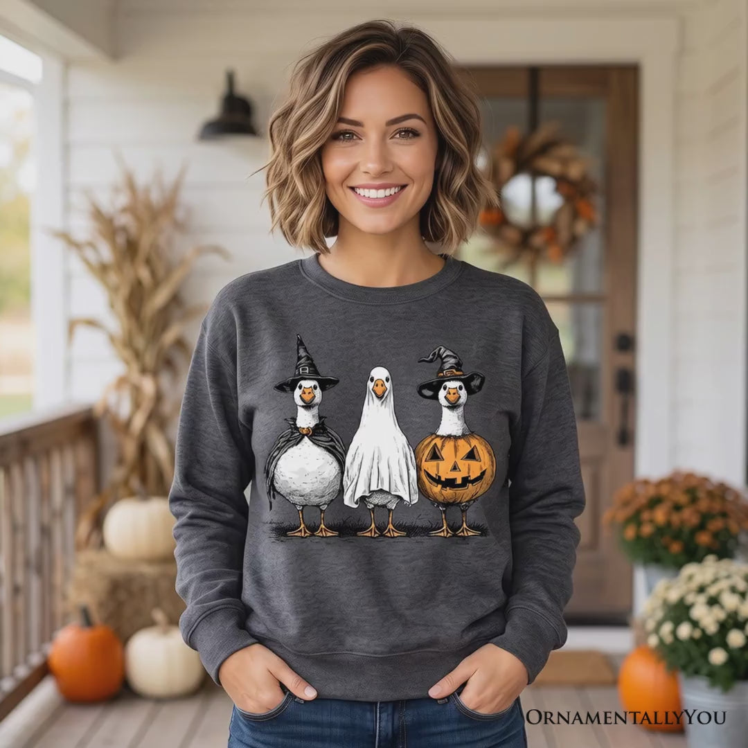 Haunting Honkers Goose Sweatshirt, Funny Halloween Costumes Sweater