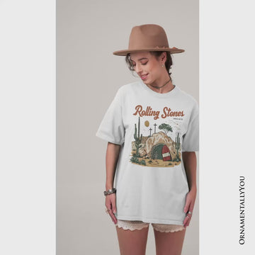 Rolling Stones Christian T-Shirt, He is Risen Easter Tee