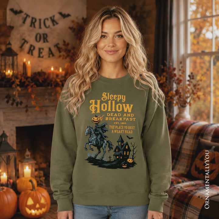 Headless Horseman Sleepy Hollow Halloween Vintage Sweatshirt, Dead and Breakfast Retro Sweater