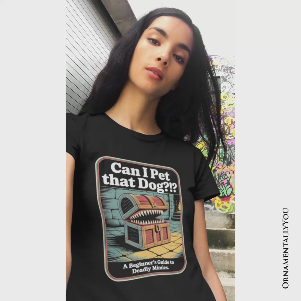 Can I Pet That Dog Retro T-Shirt, Vintage Meme Humor