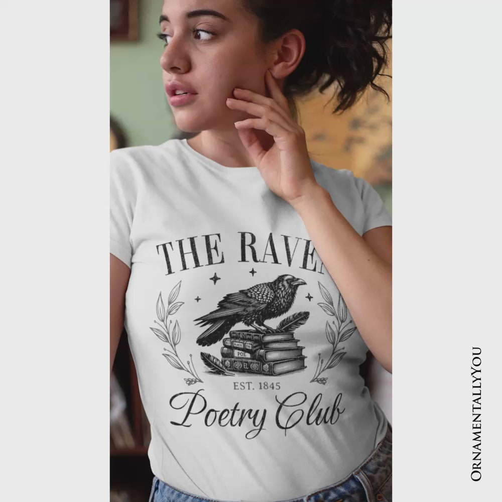 The Raven Poetry Club Edgar Allan Poe T-Shirt, Dark Academia Bookish Tee