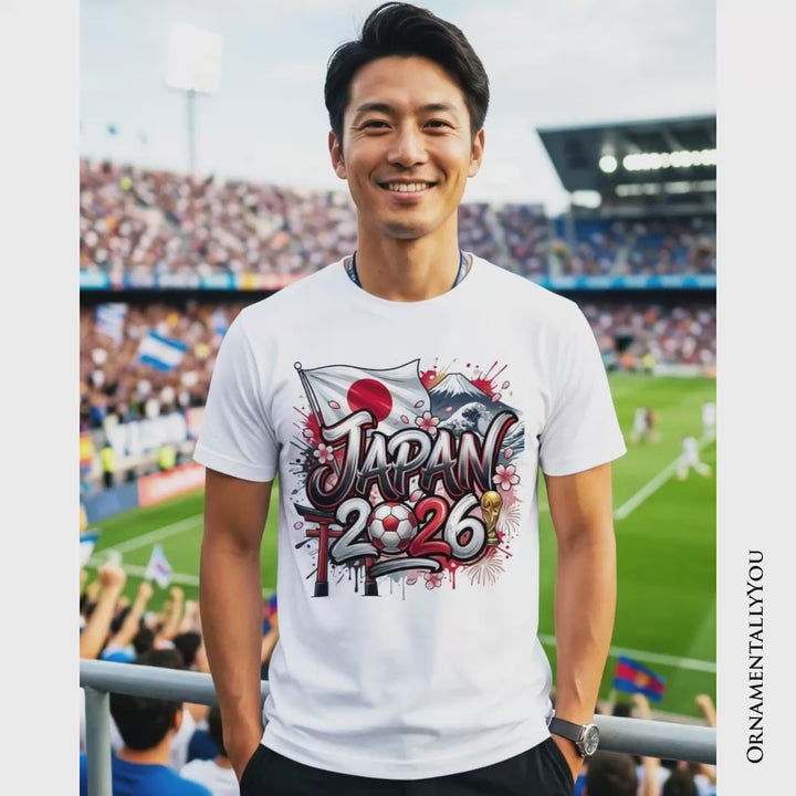 Japan 2026 FIFA World Cup Soccer T-Shirt, Fans Football Tee