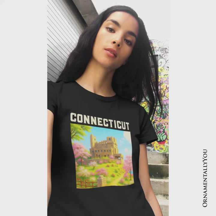 Charming Connecticut State Gillette Castle T-Shirt, Historic Landmark Tee and New England Travel Keepsake Souvenir