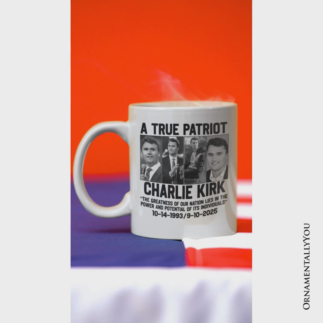 Charlie Kirk American Mug, Made in the USA Memorial Gift