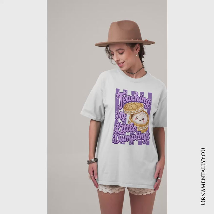 Teaching My Little Dumplings T-Shirt, Cute Teacher Kawaii Dumpling Tee