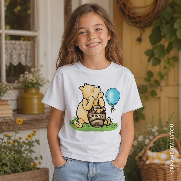 Kids Charming Winnie-the-Pooh Cute T-Shirt, Trendy Youth Tee
