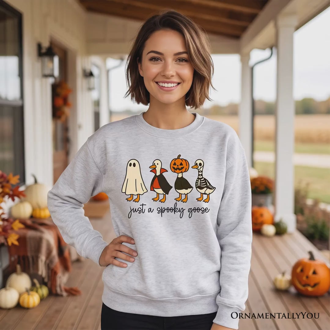 Just a Spooky Goose Sweatshirt, Funny Halloween Costumes Sweater