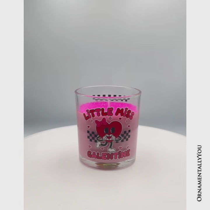 Little Miss Galentine Candle, Single Women Pink Valentine's Day Gift