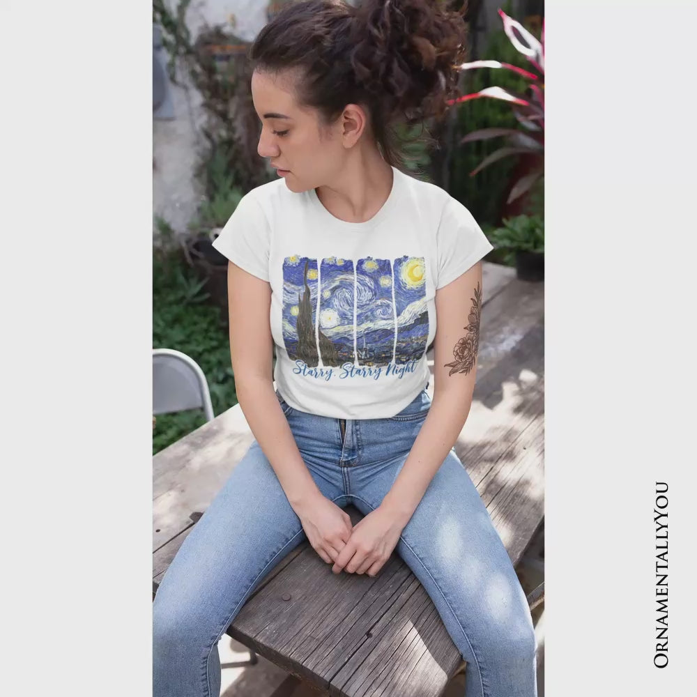 Vincent Van Gogh The Starry Night T-Shirt, Famous Painting Tee