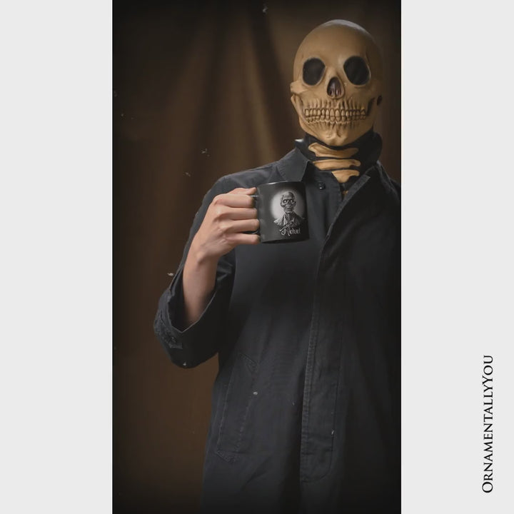 Zombie Spooky Portrait Personalized Mug Horror Villain Theme Halloween Gift with Custom Name