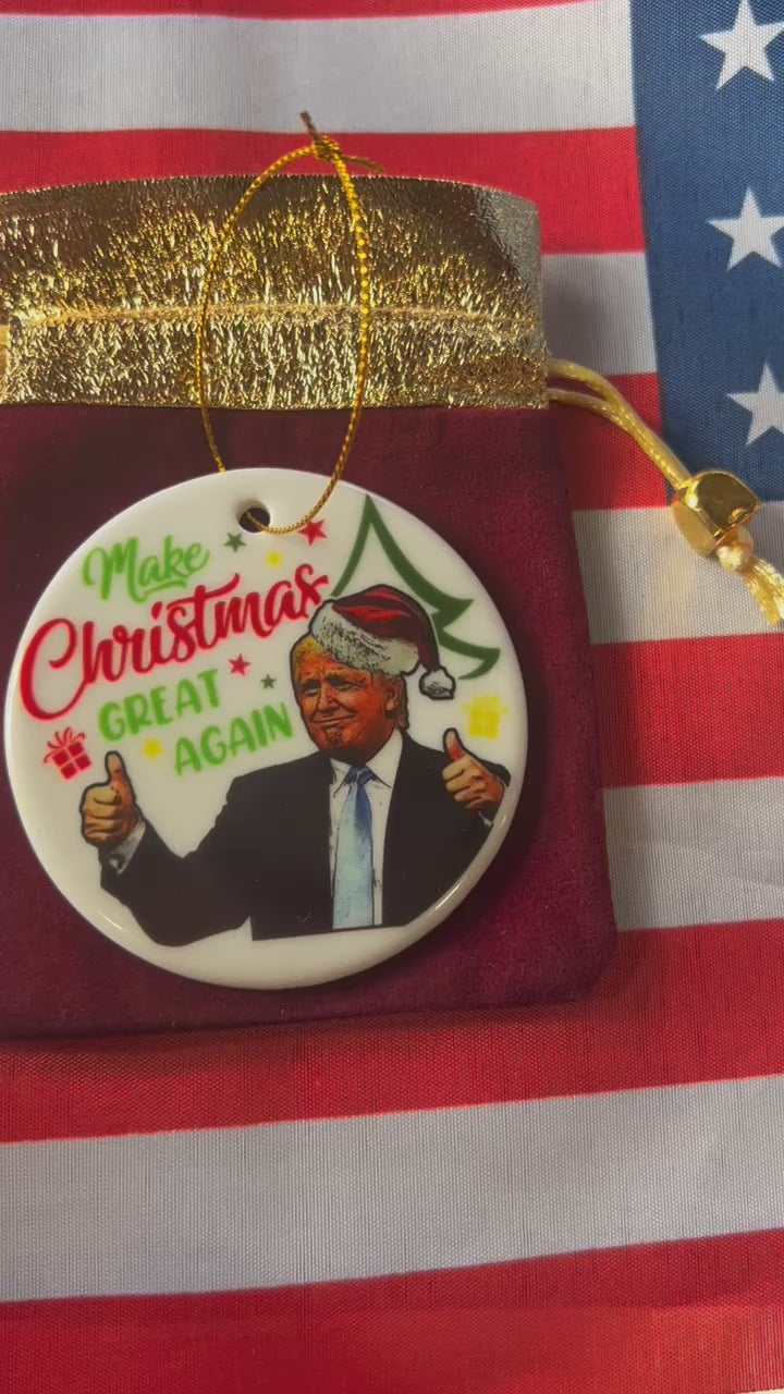 Donald Trump Make Christmas Great Again Ornament