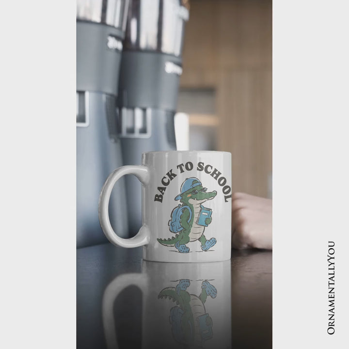 Alligator Back to School Mug, Cool Gift for Teachers or Student