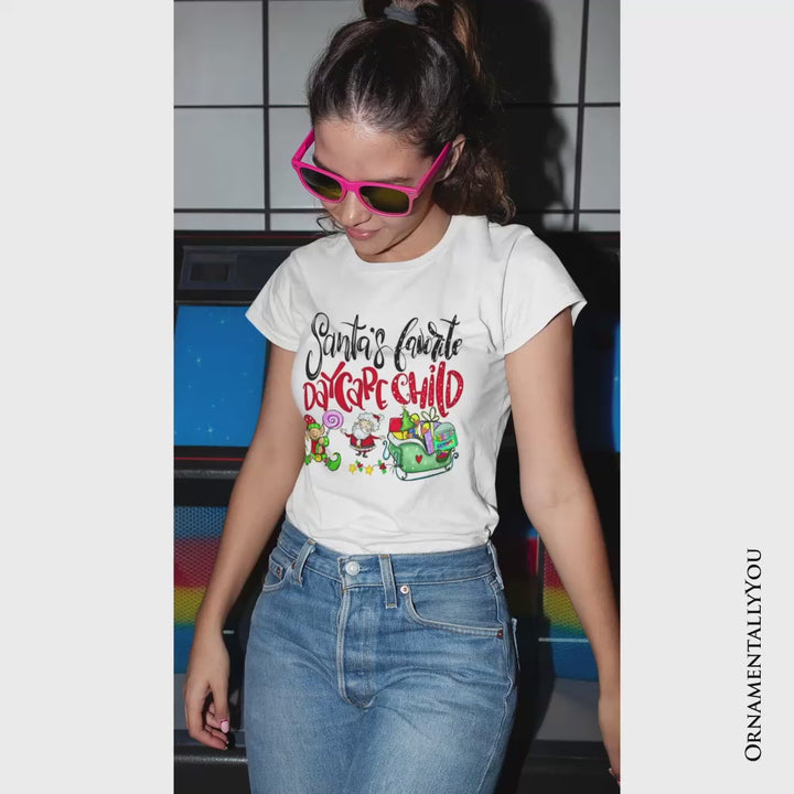 Santa's Favorite Daycare Child T-Shirt, Merry Christmas Children Tee